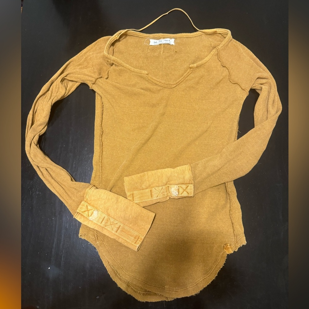 We the free waffle knit top - medium